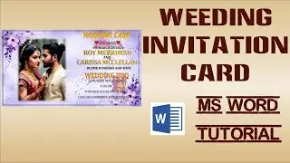 Part 1: MS Word Wedding Card Design Tutorial | MS Word Tutorial