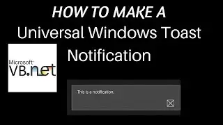 VB.Net - How to get a Universal Windows Pop Up Notification in a Console/Form Application