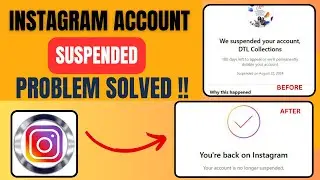 Instagram account suspended problem solved