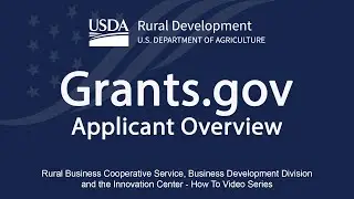 Grants gov - Applicant Overview