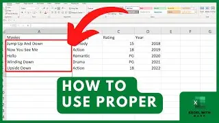 Fixing Improper Capitalization in Excel With Proper Function