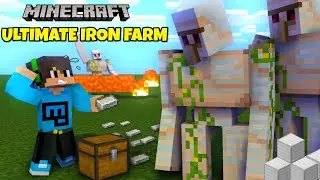 Minecraft 1.16 to 1.20+ Easy Iron Farm Turorial | 500+ pr hour | Minecraft