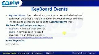 33 - Keyboard Events | Events in JavaScript | JavaScript Tutorial for Beginners