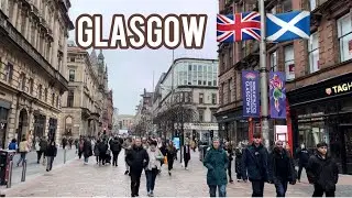 Glasgow, Scotland 🏴󠁧󠁢󠁳󠁣󠁴󠁿 Walking Tour UK 🇬🇧 4K HD February 11, 2024