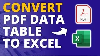 How to Convert a Data Table from PDF to Excel for FREE! 🔥 [EXCEL TIPS!]