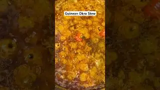 Cooking Guinean okra stew 