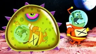 ХИЩНЫЙ СЛИЗЕНЬ ест ЛУНАТИКОВ игра про ГОЛОДНОГО СЛИЗНЯ Tales from Space: Mutant Blobs Attack