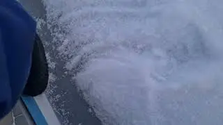 каркасный бассейн зимой.