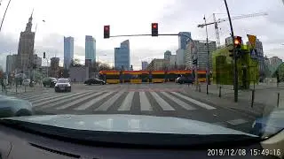 Поездка по Варшаве, фрагмент (8.12.2019)