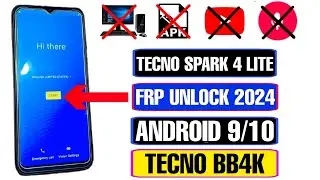 Tecno Spark 4 Lite FRP Bypass Without PC | Tecno BB4k FRP Unlock 2024 | Tecno FRP Android 9/10