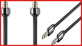 Monoprice Onyx Series Auxiliary 3.5mm TRRS Audio & Microphone Cable, 6ft - (118633) Black