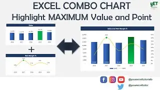 Excel Combo Chart || Highlight Maximum Value/Point