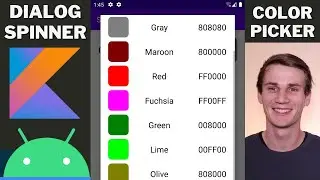 Color Picker Android Studio Kotlin Custom Spinner Tutorial