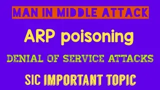 Arp poisoning ||Dos Attacks ||Man in the middle attacks ||TybscIT MCQ qbank kaise download kare 😱😱