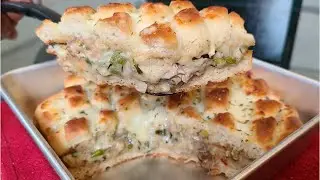 Cheesy Oyster Bread | Homemade bread stuffed with an Oyster filling and 2 types of cheeses.