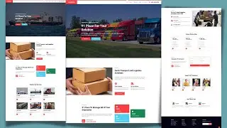 Complete Responsive Shipping Company Website Template Design - Free Website Code