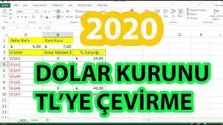 Excel'de Dolar ve Euro Kurunu TL'ye Çevirme | 2020