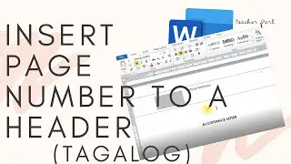 HOW TO INSERT PAGE NUMBER TO A HEADER - Part 3 | (for Research Paper, Thesis, etc.)