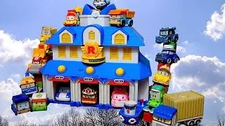 Full Set RoboCar Poli Die-Cast Toys and Station Unbox and Play - Long Video 로보카 폴리