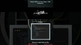 smoke effect on name using HTML and CSS 
