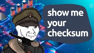 File integrity check with checksum, md5sum, sha256sum