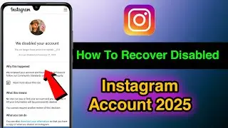 Instagram disabled account recovery 2025 We Disabled Your Account  Instgram Disabled I'd Recovery