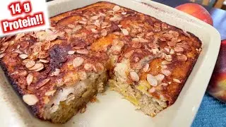 Peach Almond Oat PROTEIN Pancake Bars🍑🥞WW Breakfast Meal Prep/ EASY Weight Watchers Breakfast Recipe