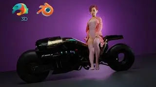 How create cyber girl (time lapse) + Download project file free