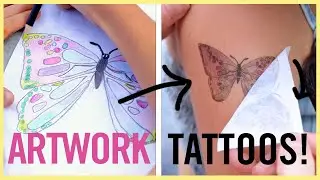 TURN KIDS' ARTWORK into TEMPORARY TATTOOS!