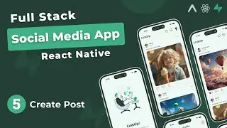 Build Full Stack Social Media App in React Native #5 - Create Post