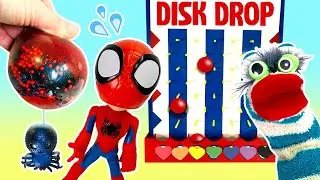 Fizzy's Disk Drop Game Makes Spiderman Squishies