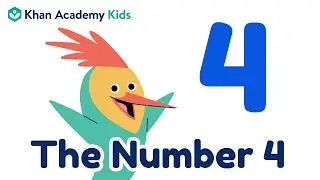 Write the Number 4 | Numeral Recognition | Khan Academy Kids