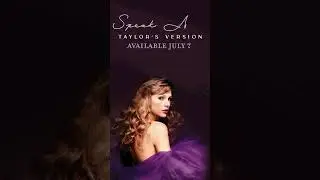 It fills me with such pride & joy to announce that my version of Speak Now will be out July 7 💜💜💜