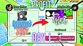 📈🔥RB SHINY➡️TITANIC | DAY 1📆 | PROFIT🤑💸 | PS99 TRADING💸