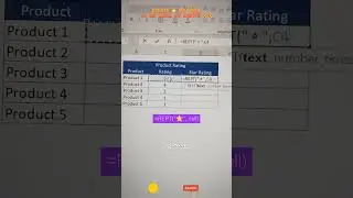 How to create star rating in excel #excel #teachmeak
