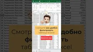 Срезы в таблицах Excel