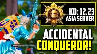 ACCIDENTALLY REACHED CONQUEROR AGAIN WITH 12.23 KD!! | PUBG Mobile