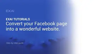 Convert your Facebook page into a wonderful website.