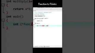 Function to Pointer Program in CPP #shorts #learnprogramming