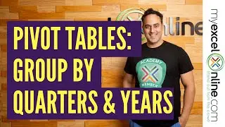 Pivot Table Excel Tutorial -  Group by Quarters and Years