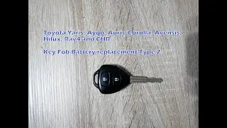 Toyota Key Fob Battery Replacement Aygo, Yaris, Corolla/Auris, CHR, Avensis, Hilux and Rav4 2010-20