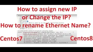 #7 Assign the static IP/change or Rename the Ethernet in Linux OS (RHEL/CentOS) |Linux for beginners
