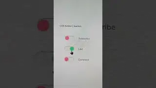 CSS Switch | CSS Toggle Buttons | Web Design Tutorial