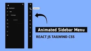 Responsive Sidebar with React React js and tailwind React js and tailwind css