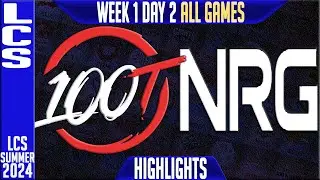 100 vs NRG Highlights ALL GAMES | LCS W1D2 Summer 2024 | 100 Thieves vs NRG Esports Week 1 Day 2