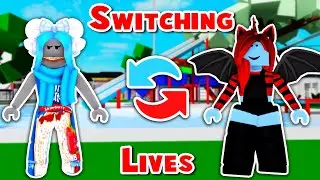 SWITCHING LIVES With POLLY For 24 Hours! (Brookhaven RP Roblox)