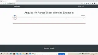 Angular 10 range slider working example