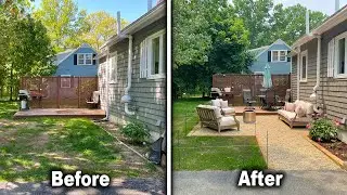 Building a DIY Crushed Stone Patio Fire Pit Area - ASMR