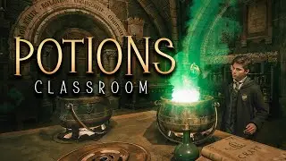 ₊˚⚗️ Potions Classroom ✨⊹ Hogwarts Ambience & Soft Music ⊹ Potion Brewing Sounds