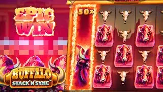 MASSIVE WIN ON *NEW* BUFFALO STACKNSYNC SLOT!! (INSANE)